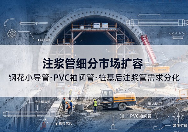 久治注浆管细分市场扩容，隧道钢花小导管、PVC 袖阀管、桩基后注浆管需求分化